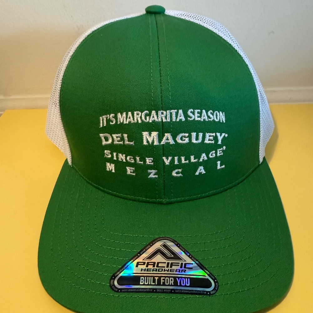 Del Maguey Single Village Mezcal Green Trucker Hat Mesh SnapBack Margarita Szn